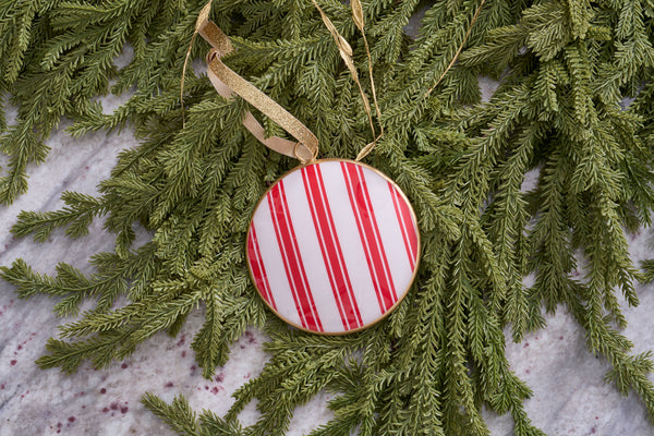 Ticking Stripe Ornament (single)