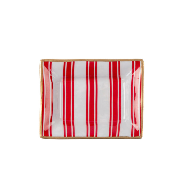 Ticking Stripe Enameled Landry Tray