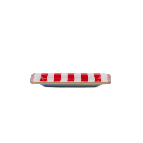 Classic Stripe Enameled Laney Tray