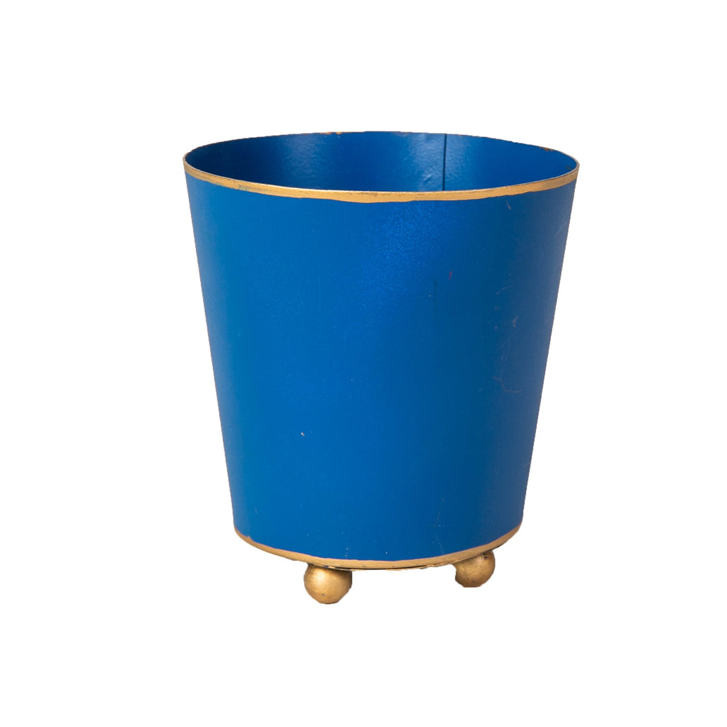 Mattie Round Cachepot Planter Blue