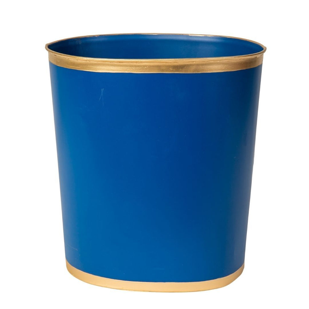 Mattie Oval Wastebasket Blue