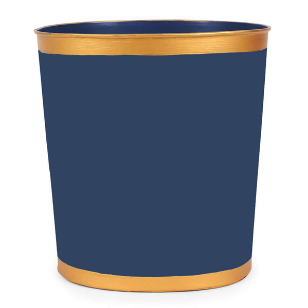 Mattie Oval Wastebasket Navy