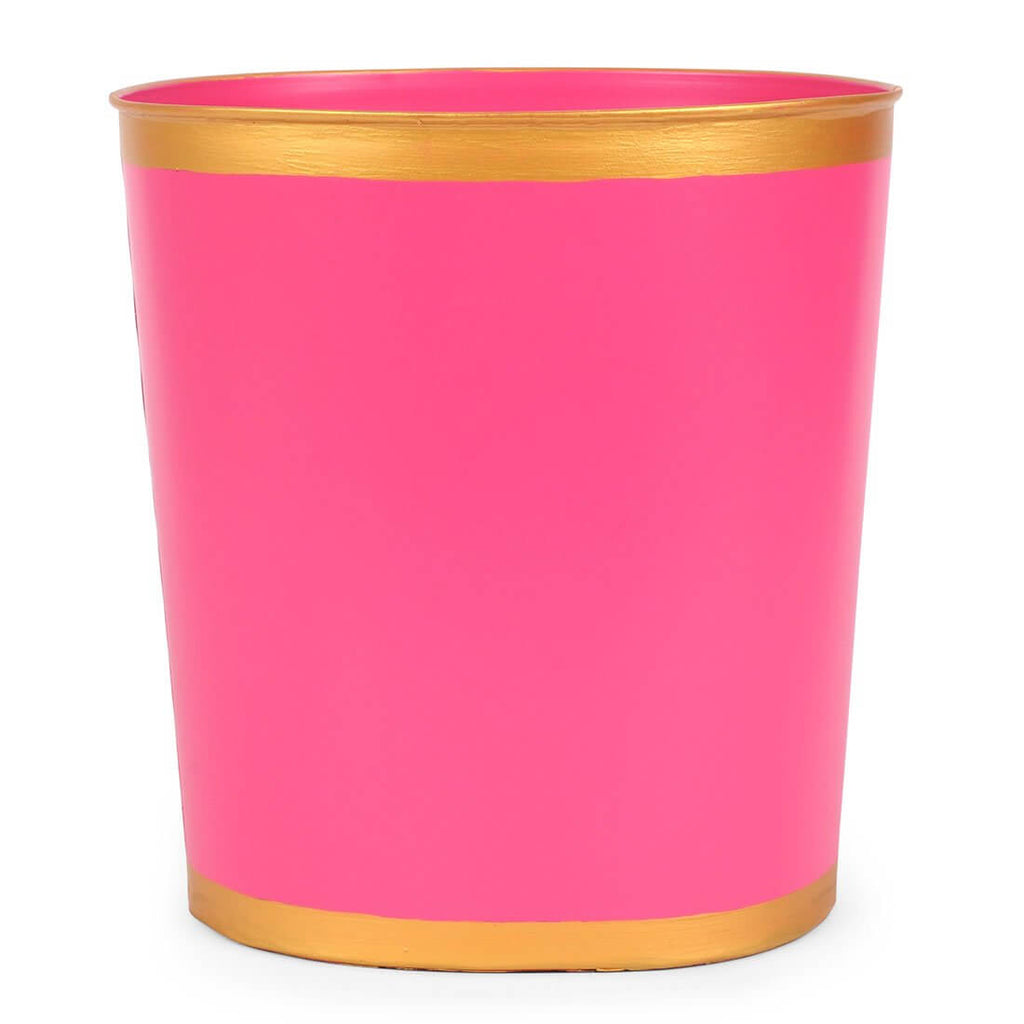 Mattie Oval Wastebasket Pink