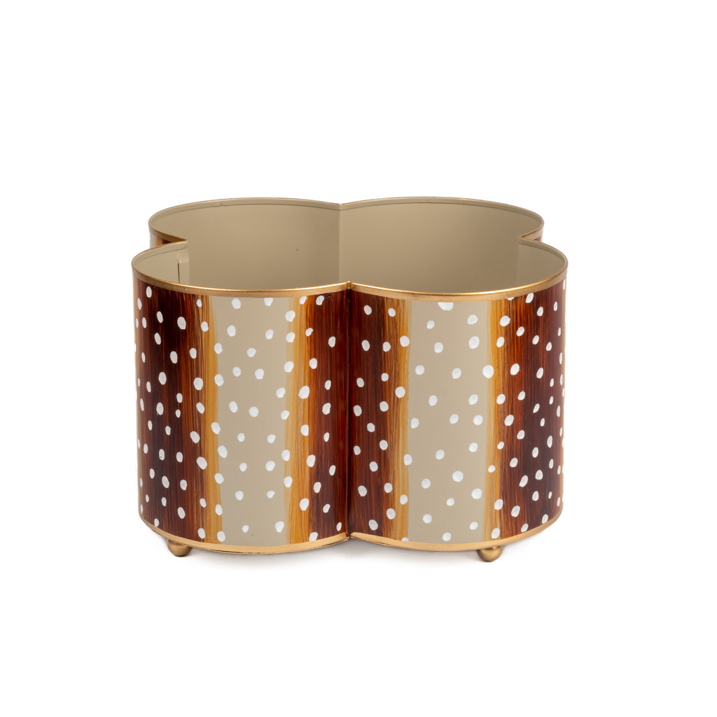 Antelope Quatrefoil Cachepot Planter 6x12