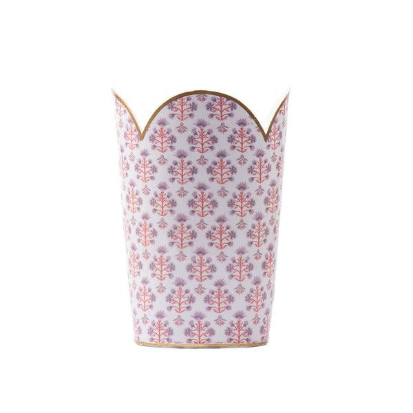 Penny Enameled Tulip Wastebasket