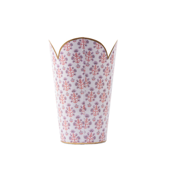 Penny Enameled Tulip Wastebasket
