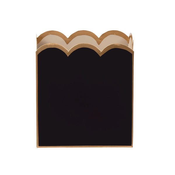 Gracie Scarlett Wastebasket Black & Natural