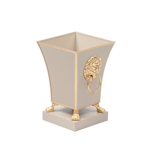Paws & Claws Fluted Square Cachepot Planter Natural