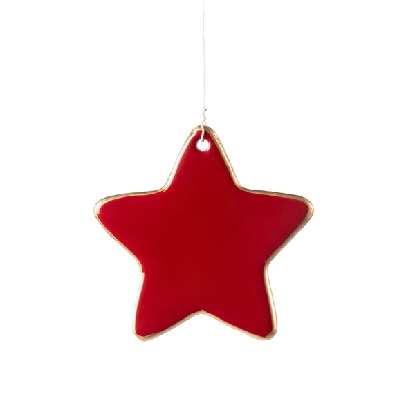 Gracie Star Ornament - Red