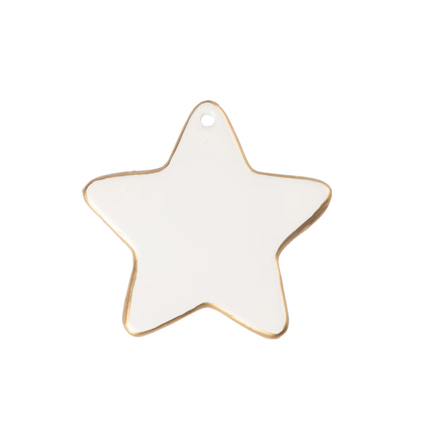 Gracie Star Ornament - White