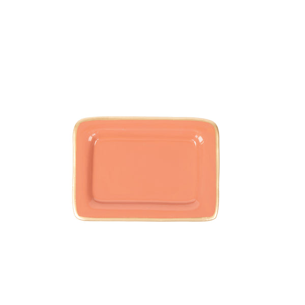 Gracie Enameled Laney Soap Dish - Pennywise Terracotta
