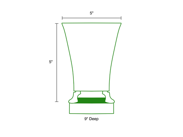 Paws & Claws Fluted Square Cachepot Planter White