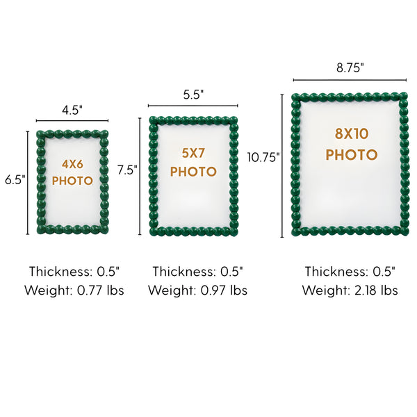 Gracie Pearl Photo Frame - Emerald Green