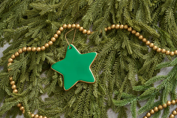 Gracie Star Ornament - Green
