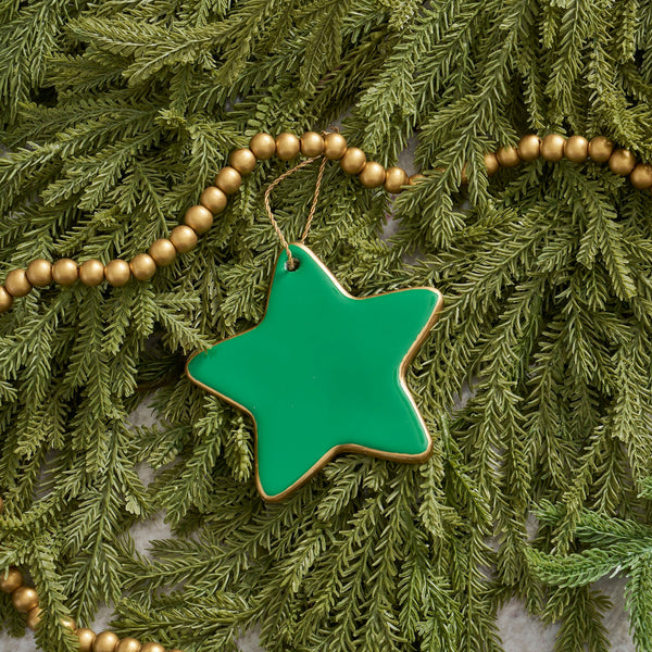 Gracie Star Ornament - Green