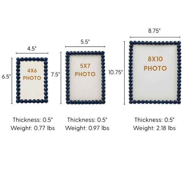 Gracie Pearl Photo Frame - Indigo Blue