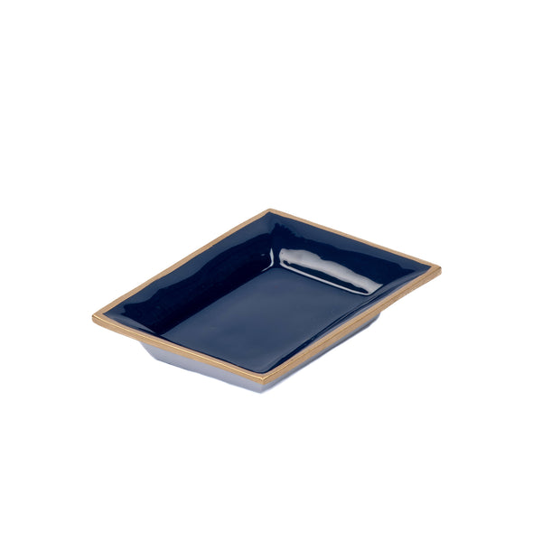 Gracie Enameled Landry Tray Indigo Blue