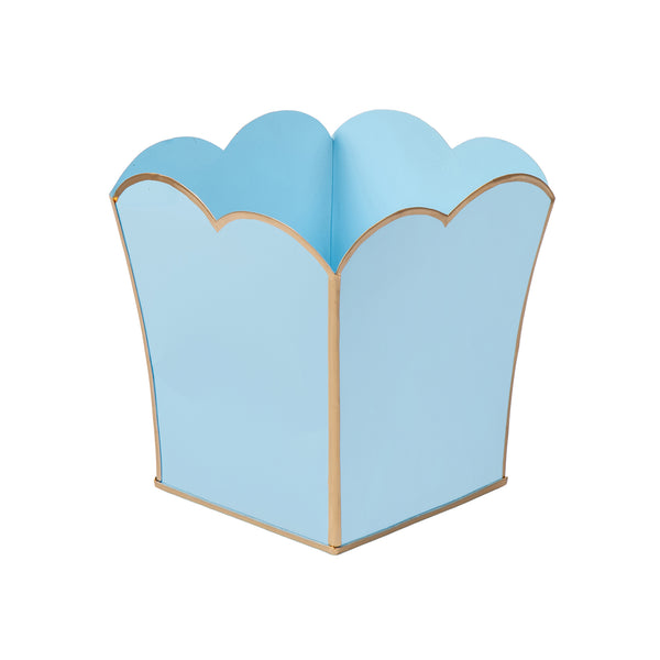 Gracie Scarlett Square Cachepot Planter - Light Blue