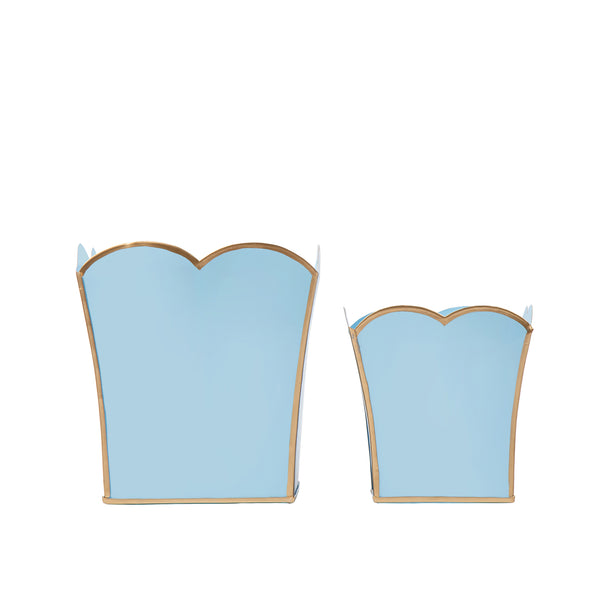 Gracie Scarlett Square Cachepot Planter - Light Blue