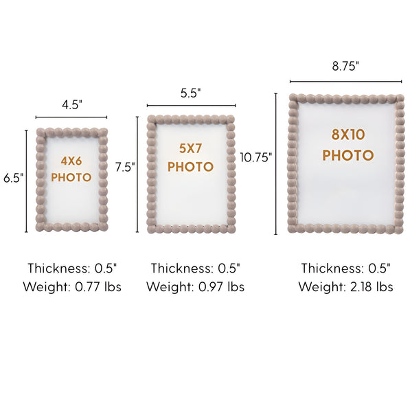 Gracie Pearl Photo Frame - Natural