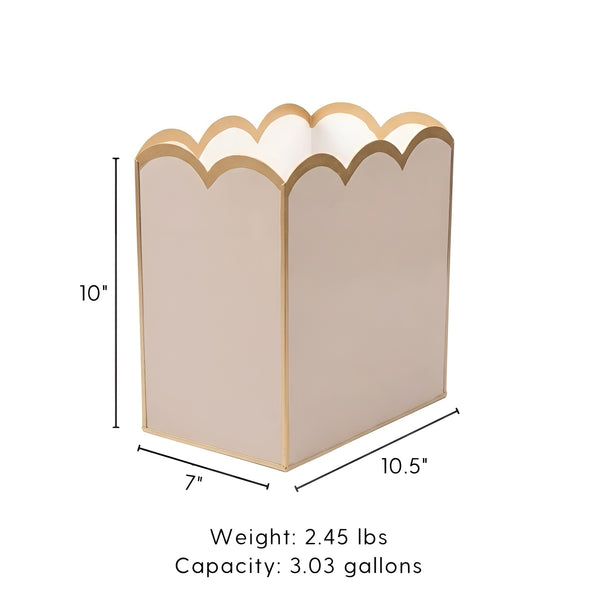 Gracie Scarlett Wastebasket Natural & White