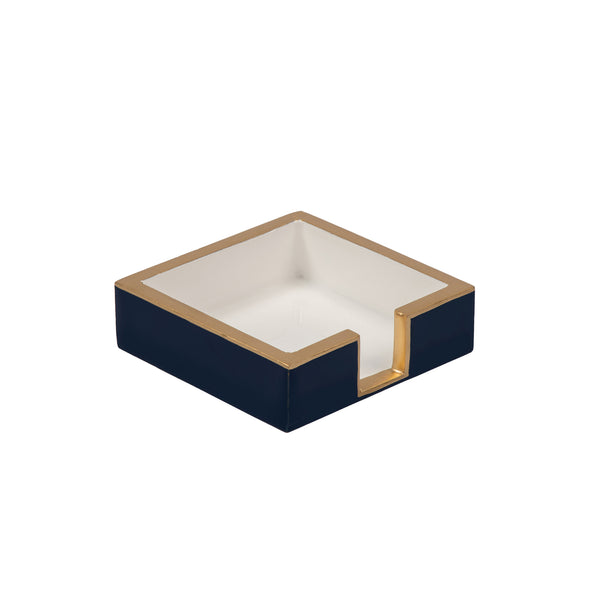 Gracie Enameled Color Block Amelia Cocktail Tray - Navy & White