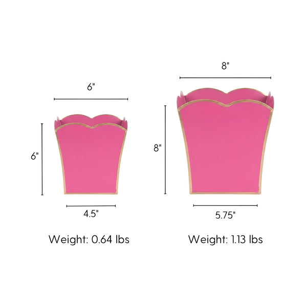 Gracie Scarlett Square Cachepot Planter Pink