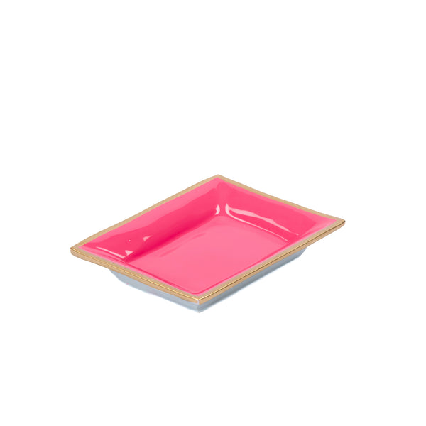 Gracie Enameled Landry Tray Pink