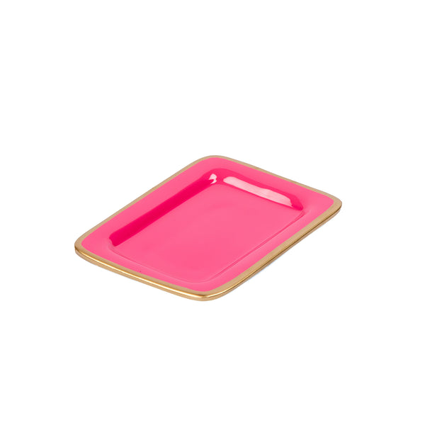 Gracie Enameled Laney Tray Pink