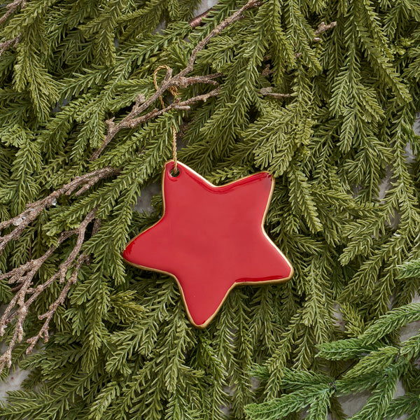 Gracie Star Ornament - Red