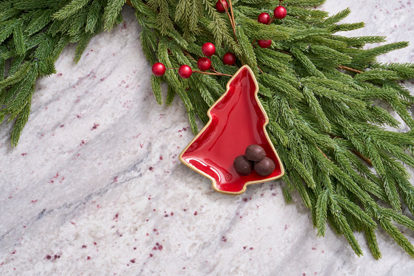 Gracie Christmas Tray - Red