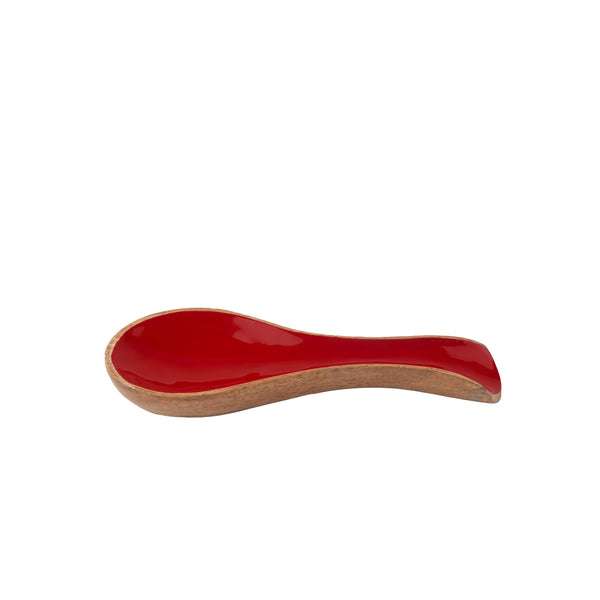 Gracie Wooden Spoon Rest - Red