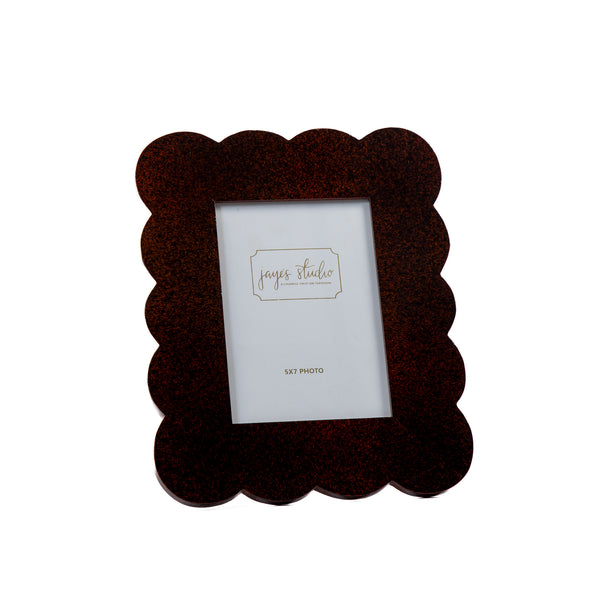 Gracie Scalloped Photo Frame - Tortoise