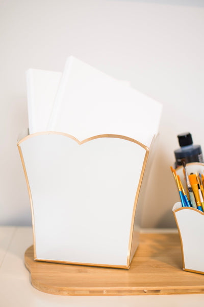 Gracie Scarlett Square Cachepot Planter Taupe