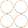 Gracie Round Bamboo Chargettes White (4pk)