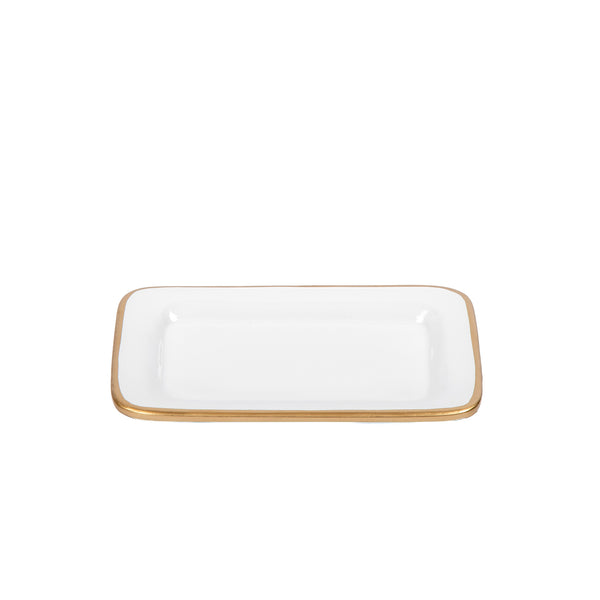 Gracie Enameled Laney Tray White