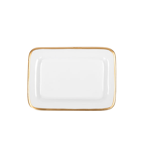 Gracie Enameled Laney Tray White