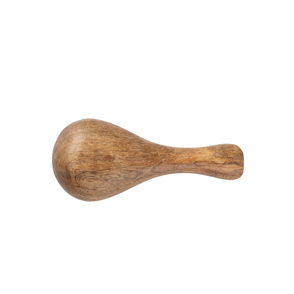 Gracie Spoon Rest - Mango Wood & Enamel - White