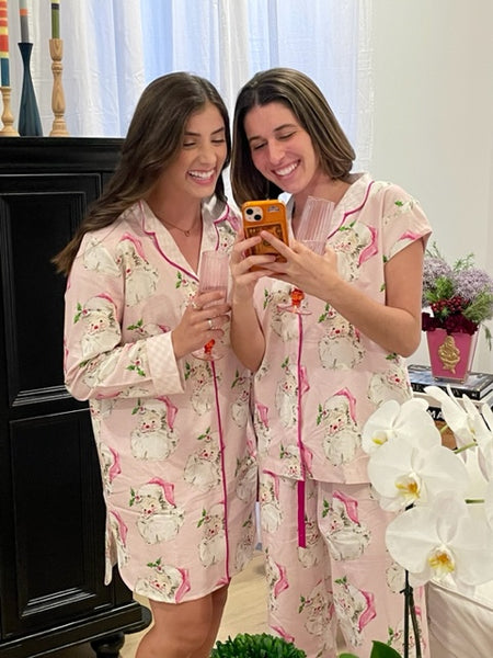 Jolly Santa Luxe Sateen Sleep Shirt