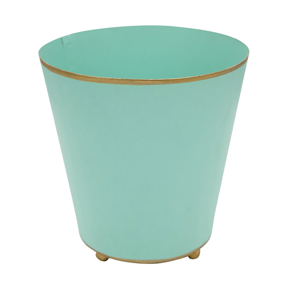 Mattie Round Cachepot Planter Aqua