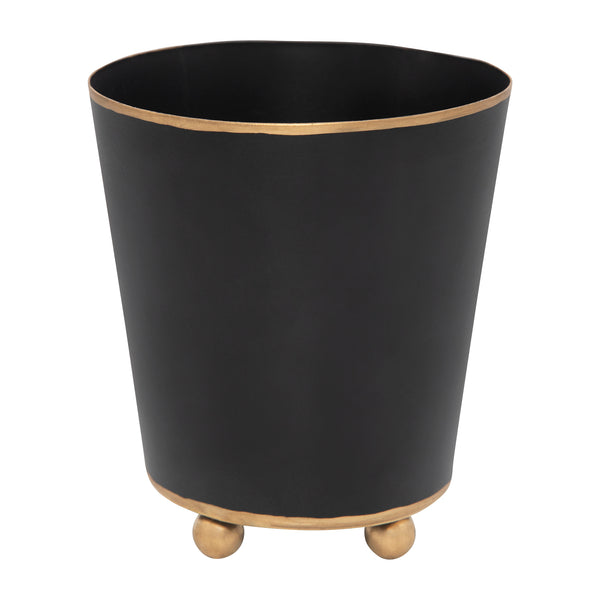 Mattie Round Cachepot Planter Black