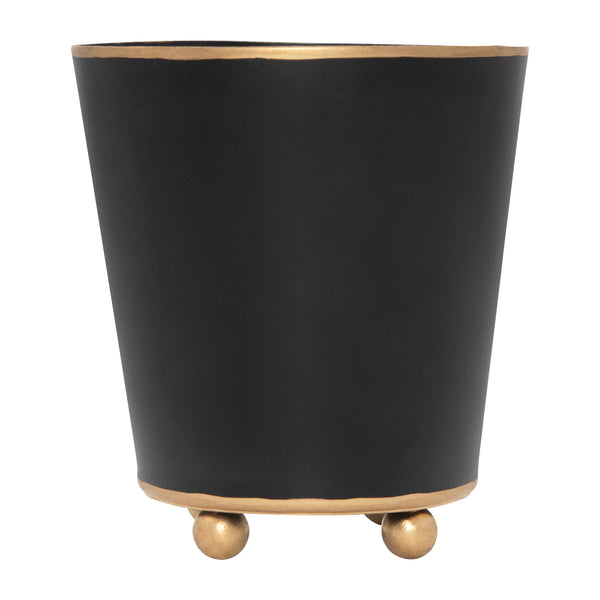 Mattie Round Cachepot Planter Black