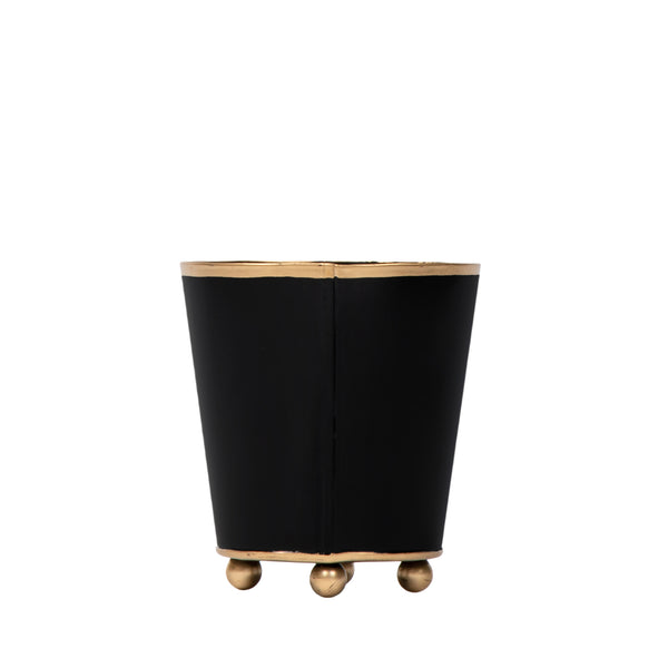 Mattie Round Cachepot Planter Black