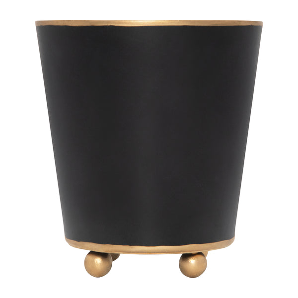 Mattie Round Cachepot Planter Black