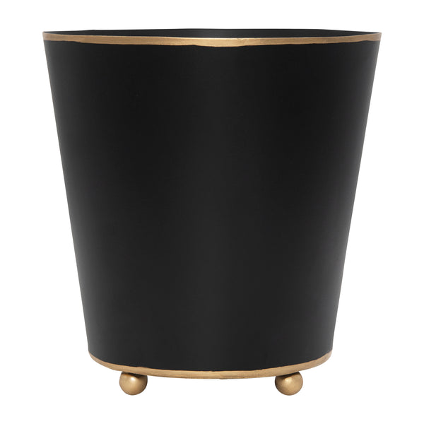 Mattie Round Cachepot Planter Black