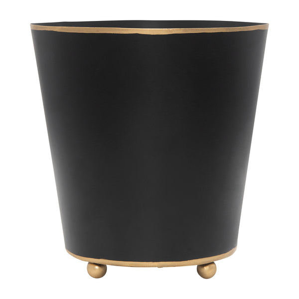 Mattie Round Cachepot Planter Black