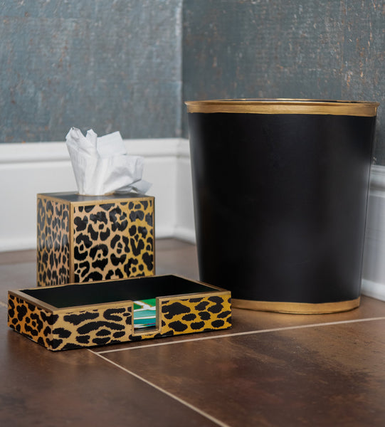 Mattie Oval Wastebasket Black