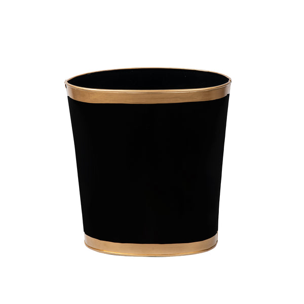 Mattie Oval Wastebasket Black