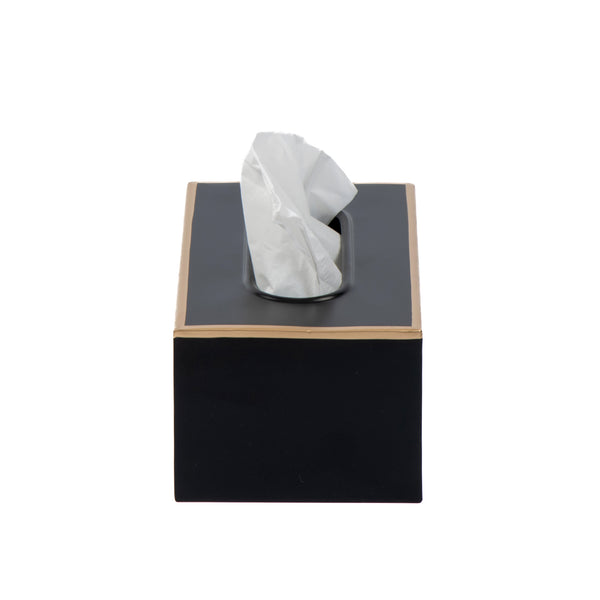 Mattie Rectangular Tissue Box Cover - Black