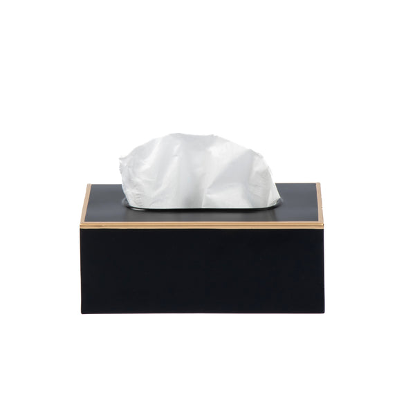 Mattie Rectangular Tissue Box Cover - Black